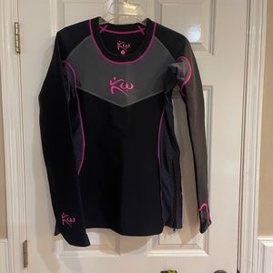 NEW KUTTING WEIGHT Heat Generating Set Shirt Capri Large XL Neoprene Black NWT